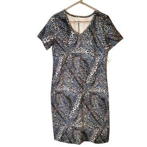 Women With Control V-Neck Slimming Animal Snake Print Dress Size Small